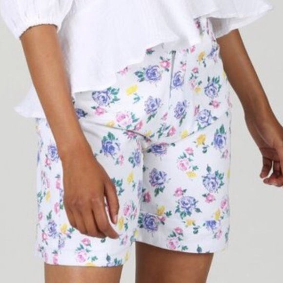 Tach Clothing Lima Floral Denim Shorts - Picture 1 of 7